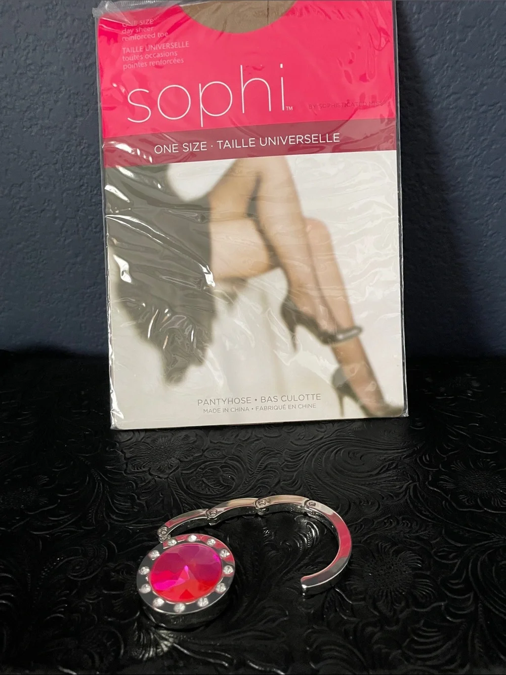 Sophia Pink Sheer Tights & Cozy Pink Slipper Socks Bundle
